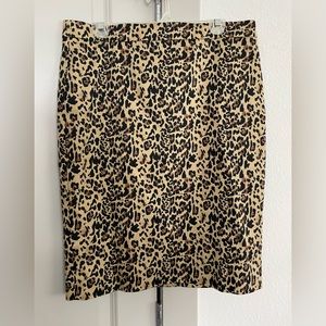 J Crew leopard print skirt